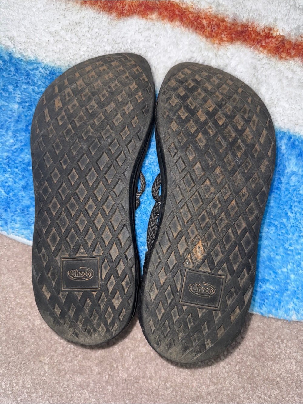 Chaco Women's Black & White Woven Strap Sport Sandal - Picture 3 of 5